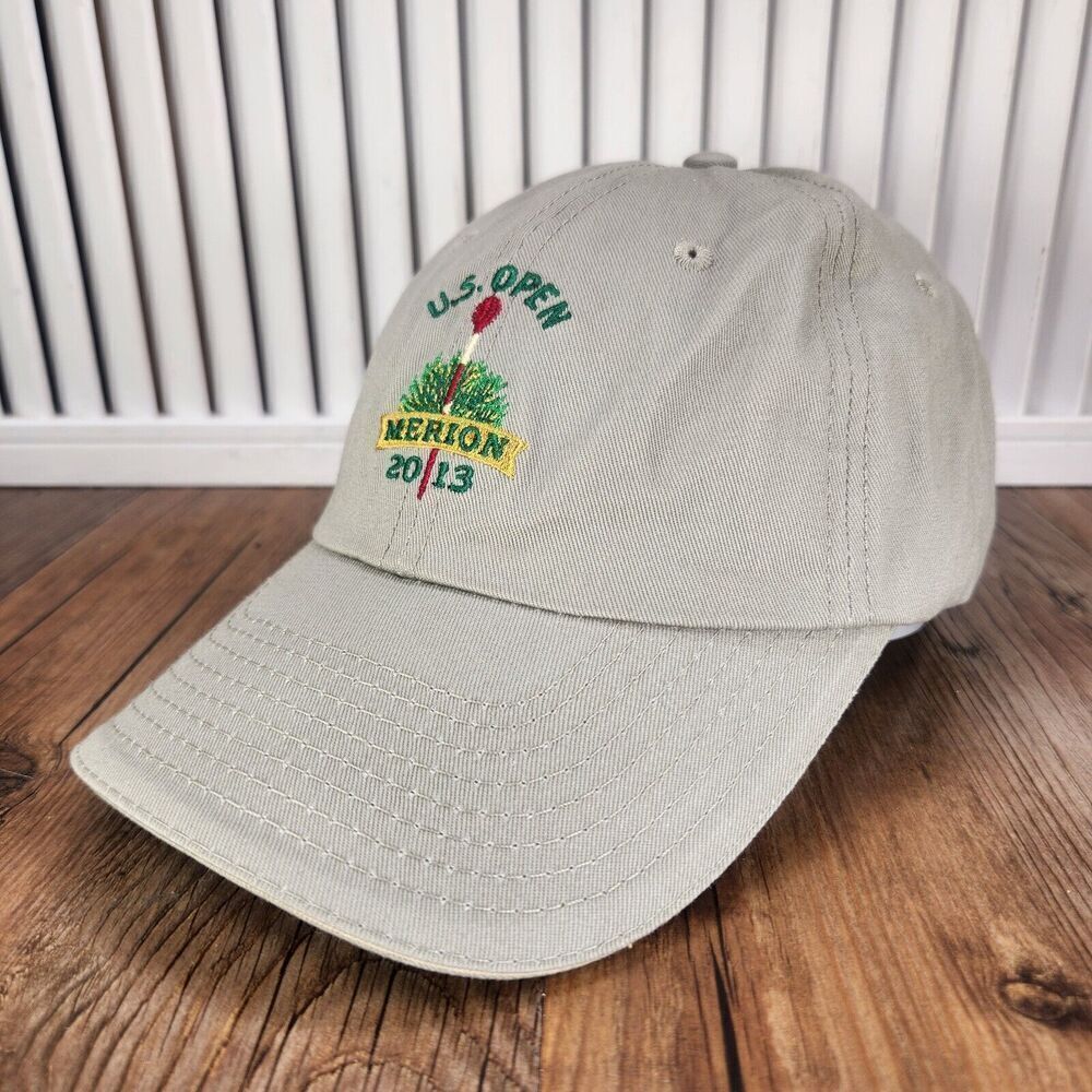 U.S. Open Merion 2013 USGA Hat Cap Strap Back Beige Golf Dad Member Sports Event